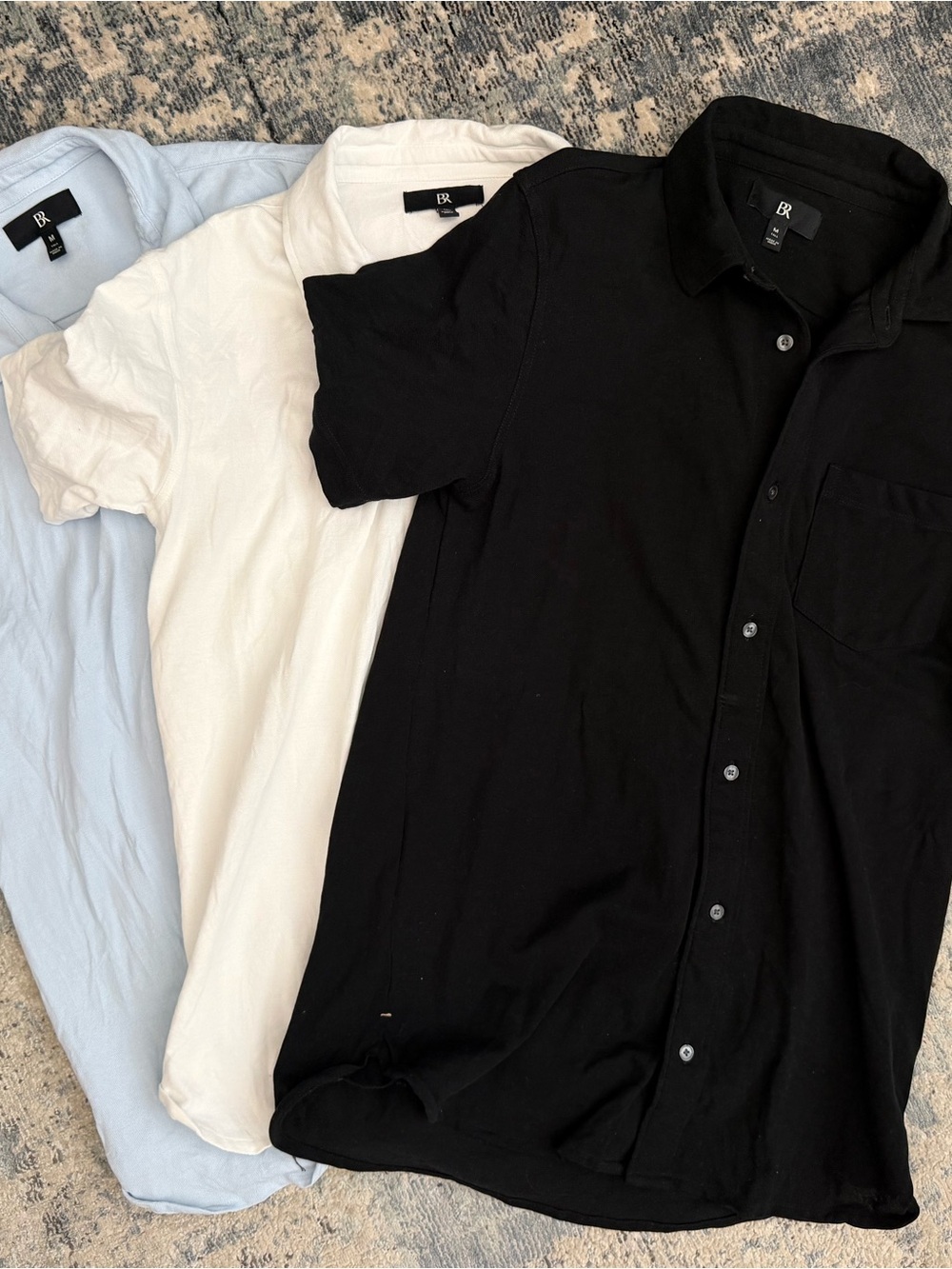 Banana Republic Short-Sleeve Button-Down Shirt Trio